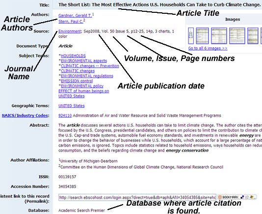 Citing Sources