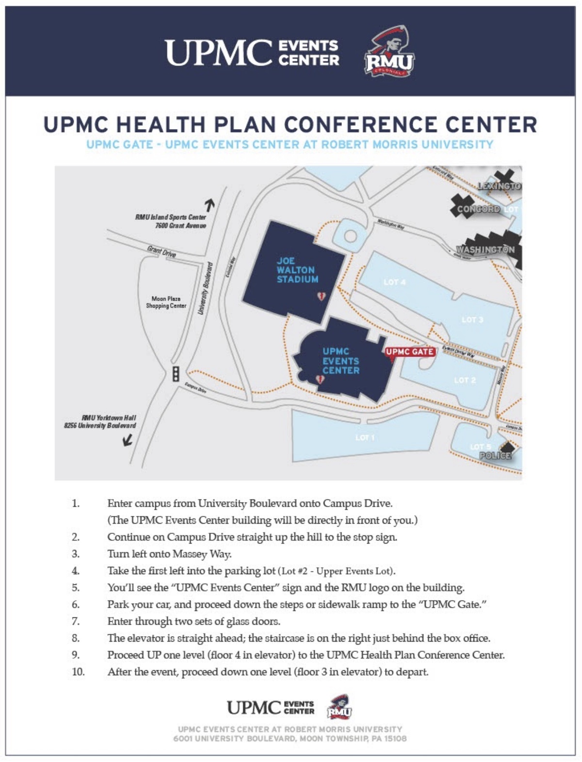 Directions and Parking Map