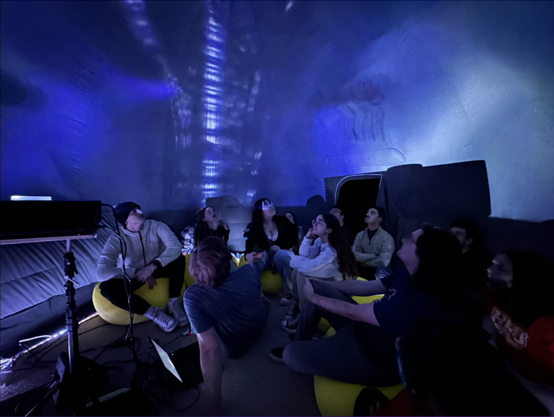 inside immersive experience dome
