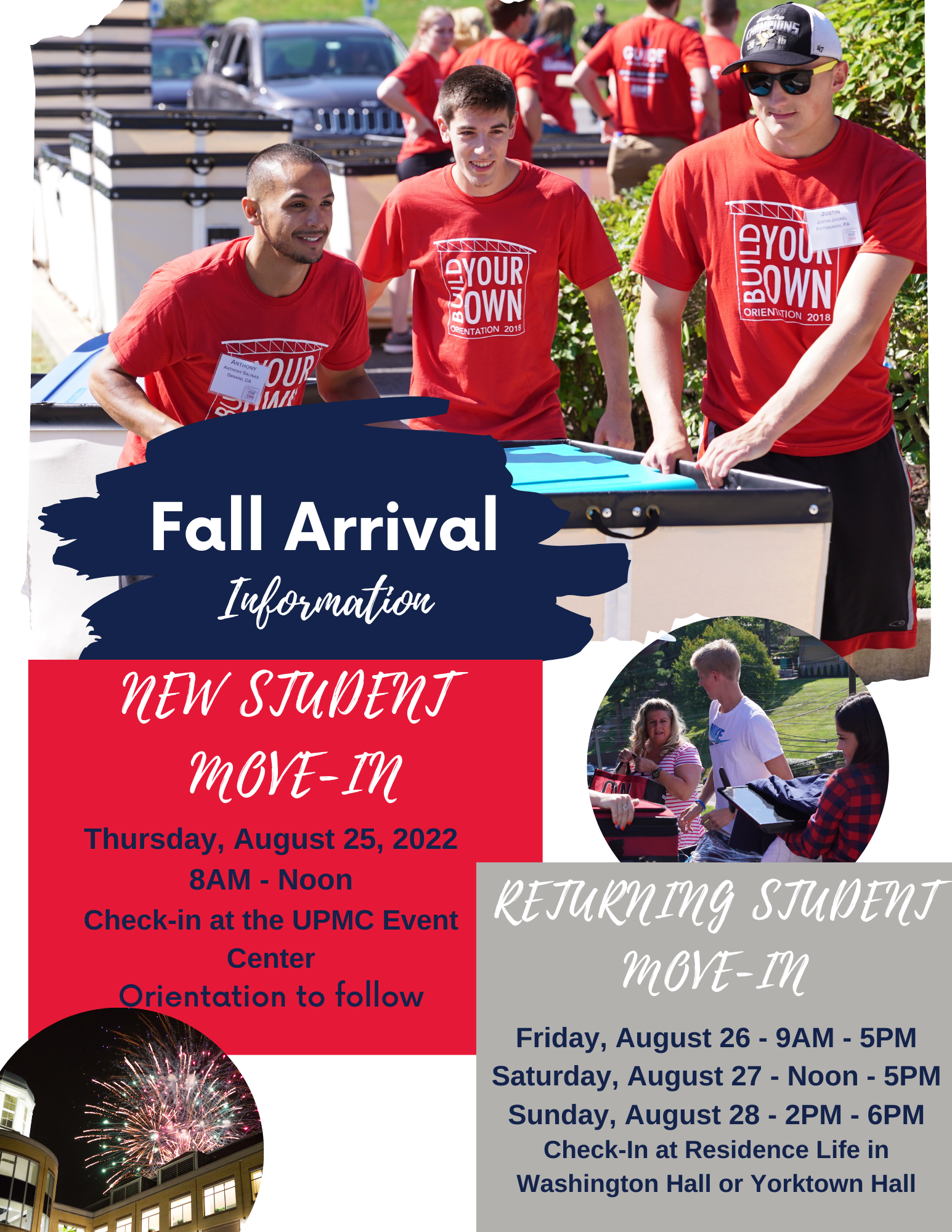 Fall Arrival Information