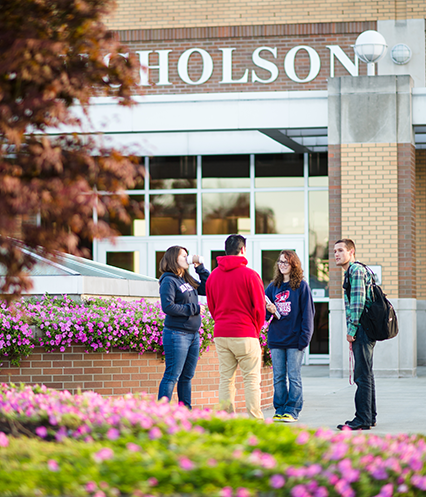 Students on campus