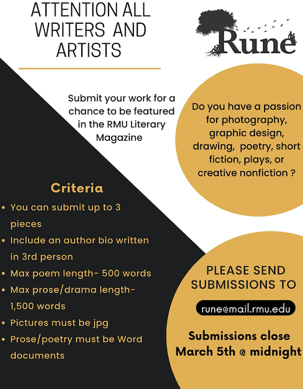 RUNE is seeking submissions for its 16th edition! | Robert Morris