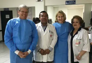 Dr. Hampe and Danny Moore -Trip to Nicaragua August 2017 studying the healthcare system of the country.